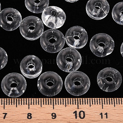 透明ガラスビーズ  フラットラウンド  透明  10x5~6mm  穴：2.5mm  約600個/ポンド&nbsp;GLAA-S195-C-001