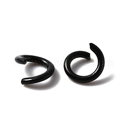 亜鉛合金オープン丸カン  焼き付け塗料  ラウンド  ブラック  6x1mm  18ゲージ  内径：4mm  約100個/袋&nbsp;FIND-WH0014-79G