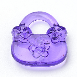 透明なアクリルパーツ  バッグ  ミックスカラー  19.5x17x4.5mm  穴：6mm  約545個/500g&nbsp;TACR-S144-59