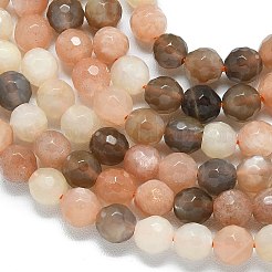 Natural Multi-Moonstone Beads Strands&nbsp;G-B165-A02-6mm