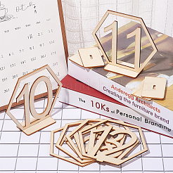 Wood Table Numbers Cards&nbsp;AJEW-PH0016-59