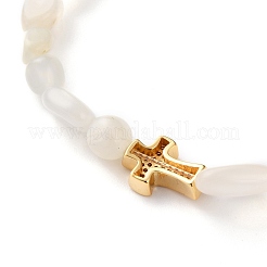 Nuggets Natural White Moonstone Stretch Beaded Bracelets&nbsp;BJEW-JB05805-05