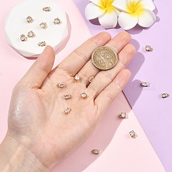 10Pcs 2 Styles Brass Micro Pave Clear Cubic Zirconia Charms&nbsp;KK-YW0004-36