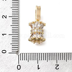 Brass Micro Pave Cubic Zirconia Donut Bails&nbsp;LS-KK-U061-17G
