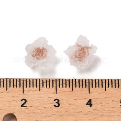 蓄光樹脂デコデンカボション  暗闇で光る花  キャメル  10x10x5mm&nbsp;RESI-K036-06F-01