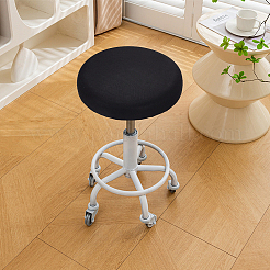 ポリエステル製ラウンドスツールカバー4枚  椅子の装飾  ブラック  250x2mm&nbsp;AJEW-GF0013-06A-01