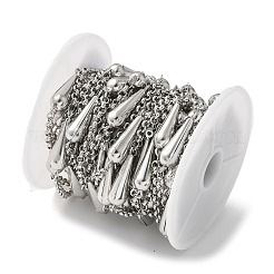304 Stainless Steel Teardrop Link Chains&nbsp;CHS-Z004-08P