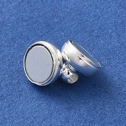 ラックメッキ真鍮マグネットクラスプ  長持ちメッキ  銀  11.5x7x7mm  穴：1.6mm&nbsp;KK-D100-13S
