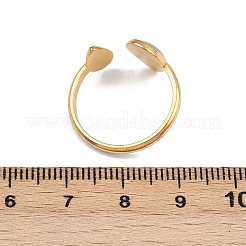 304 Stainless Steel Resin Open Cuff Rings for Women&nbsp;RJEW-K303-10G