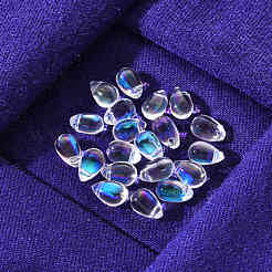 Transparent Spray Painted Glass Charms&nbsp;GLAA-YW0001-16