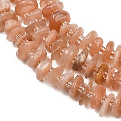 天然石サンストーンビーズ連売り  ナゲット  7.5~13x6~13x2~5mm  穴：0.9mm  約68~86個/連  15.35~15.75''（39~40センチメートル）&nbsp;GG-CBA3A44-B08-01