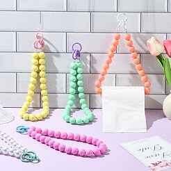 7Pcs Round Acrylic Beads Napkin Holder&nbsp;HJEW-CJ00085