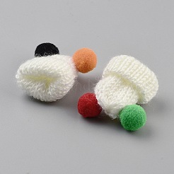 手作りポリエステル人形帽子  人形作り用品  ホワイト  35x30mm&nbsp;AJEW-WH0348-354K