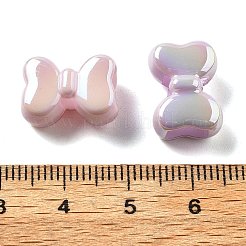 UVメッキ不透明アクリルビーズ  虹色の  蝶結び  ミックスカラー  10.5x15.5x8mm  穴：4x2.5mm&nbsp;PACR-Q005-02