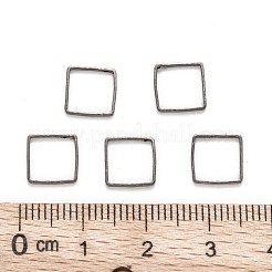 スクエア真鍮製フレームコネクター  ガンメタ色  8x8x1mm&nbsp;EC0308mm-B
