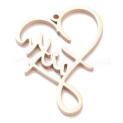 304 Stainless Steel Pendants&nbsp;STAS-B016-06RG
