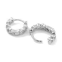 変色しにくい304ステンレススチール製中空ハートフープピアス（女性用）  316サージカルステンレススチール製耳ピン付き  ステンレス鋼色  10.8x3.5x11.2mm&nbsp;EJEW-C096-06P