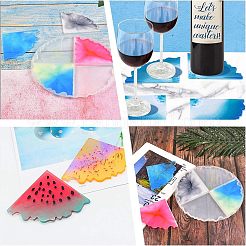 DIYカップマット作り  プラスチック製のアートブラシペンとピペット  シリコーン計量カップとモールド  ラテックス指サック  アルミ箔  木の棒  ミックスカラー  金型：210x8.5mm  233x234x10mm  2個/セット&nbsp;DIY-OC0002-22