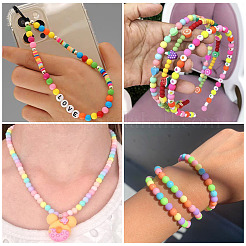 800Pcs 8 Colors Frosted Opaque Acrylic Beads&nbsp;OACR-TA0001-51