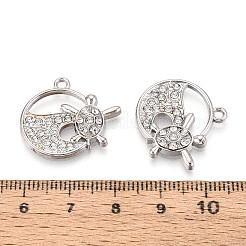 Alloy Rhinestone Pendants&nbsp;FIND-N008-07P