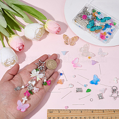 DIY Butterfly Keychain Making Kits&nbsp;DIY-SC0033-73