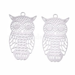 Tarnish Resistant 201 Stainless Steel Filigree Pendants&nbsp;STAS-R102-23P
