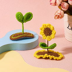 2Pcs 2 Styles Handmade Knitted Wool Snap Hair Clip&nbsp;AJEW-TA0001-59