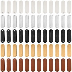 100Pcs 5 Colors Oval PU Leather Labels&nbsp;DIY-CY0004-10