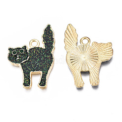 Halloween Rack Plating Alloy Enamel Pendants&nbsp;X-PALLOY-N164-005LG