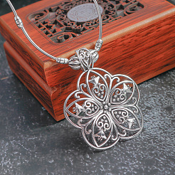 Mandala Flower Bohemian Style Alloy Pendant Necklaces&nbsp;FS-WG43472-01