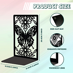 Non-Skid Iron Bookend Display Stands&nbsp;AJEW-WH0548-007