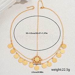Elegant Zinc Alloy Vintage Coin Tassel Hair Jewelry Brass Head Chains for Women Holiday and Party Wear&nbsp;TH1149