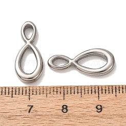 304ステンレススチールリンクリング  無限大  変色なし  ステンレス鋼色  20x8.5x3mm  内径：4x2.5mmと8x4m&nbsp;SA-A002-01B-P