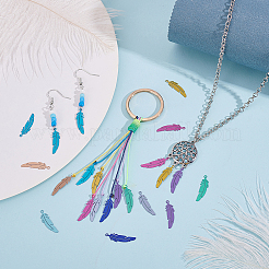 90Pcs 9 Colors Stainless Steel Pendants&nbsp;STAS-GA0002-01
