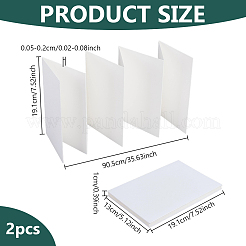 紙製のアコーディオン折りたたみノート  長方形  ホワイト  191x130x10mm&nbsp;OFST-WH0004-222C