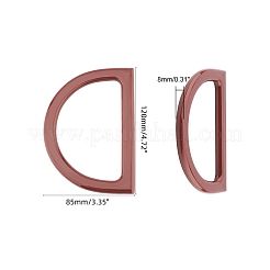 プラスチック製のD型財布ハンドル  バッグハンドル交換用アクセサリー  ミックスカラー  120x85x8mm  インナー：95x61mm  4色  2個/カラー  8個/セット&nbsp;KY-PH0001-32