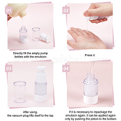 6Pcs 3 Style Empty Plastic Press Pump&nbsp;MRMJ-BC0003-30