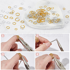 1260pcs 6 Styles Aluminum Wire Open Jump Rings&nbsp;ALUM-WR0001-02