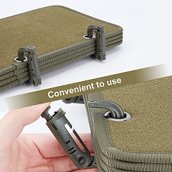 ベルベットブローチピンディスプレイオーガナイザー  長方形  ダークオリーブグリーン  18.9x26.8x0.55cm  穴：1.2のCM&nbsp;DJEW-WH0011-04B