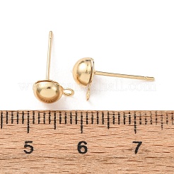 Brass Stud Earring Findings&nbsp;LS-KK-G604-01G-03
