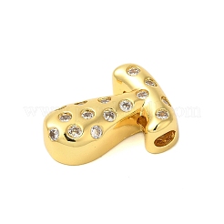 Rack Plating Brass Micro Pave Clear Cubic Zirconia Perdants&nbsp;KK-C067-11G-T
