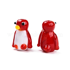 手作りランプワークビーズ  ペンギンチャーム  ミックスカラー  21.5~22x16~16.5x13~14mm  穴：1.4~1.6mm&nbsp;LAMP-T022-03A-01
