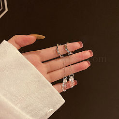 Alloy & Glass Cuff Earrings&nbsp;WG972F7-01