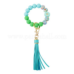 Silicone Beaded Wristlet Keychains&nbsp;KEYC-TAC00064