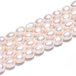 Natural Cultured Freshwater Pearl Beads Strands&nbsp;PEAR-N012-06Y-01