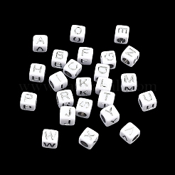 Initial Letter Acrylic Horizontal Hole Beads&nbsp;OACR-CC0001-02B