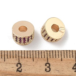Brass Micro Pave Cubic Zirconia Spacer Beads&nbsp;ZIRC-F141-03LG-02