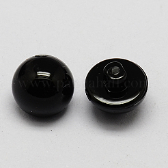 台湾のアクリルドームシャンクボタン  1穴  ブラック  8x8mm  穴：1mm&nbsp;BUTT-F023-8mm-01