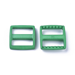 プラスチックバックル  長方形  ライムグリーン  33x31.5x7mm  穴：9x25.5mm&nbsp;KY-WH0020-09