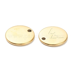 イオンプレーティング（IP）304ステンレススチールチャーム  山と平らな  18KGP本金メッキ  11.5x1mm  穴：1.5mm&nbsp;LS-STAS-P280-12G